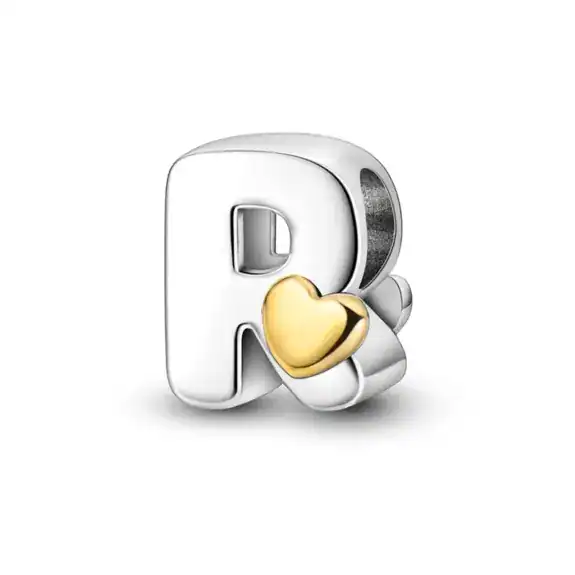Charm in Argento 925 Compatibile con bracciale Pandora - Lettere - KJC874-R