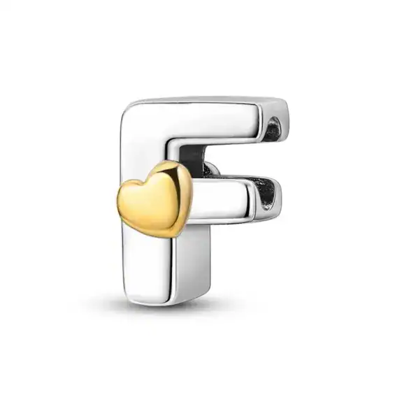 Charm in Argento 925 Compatibile con bracciale Pandora - Lettere - KJC874-F