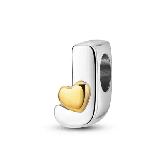 Charm in Argento 925 Compatibile con bracciale Pandora - Lettere - KJC874-J