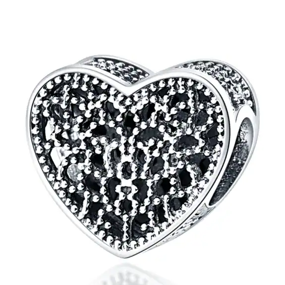 Charm in Argento 925 Compatibile con bracciale Pandora (Collezione Cuore) - CMS077