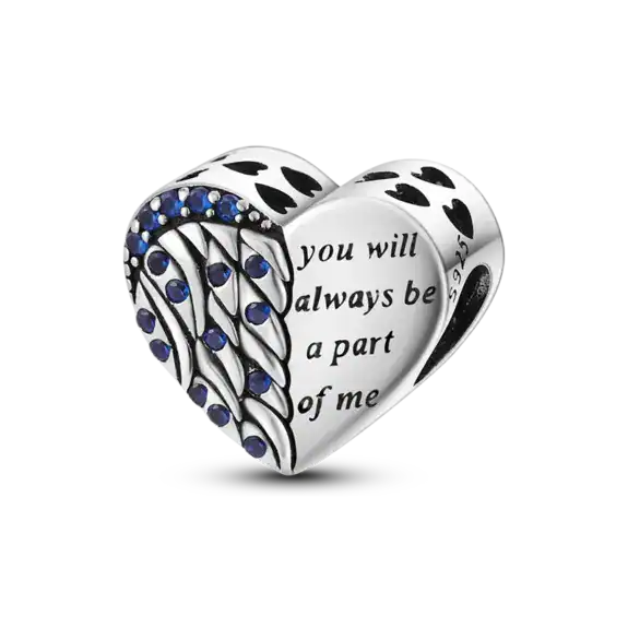 Charm in Argento 925 Compatibile con bracciale Pandora (Collezione Cuore) - KJC311