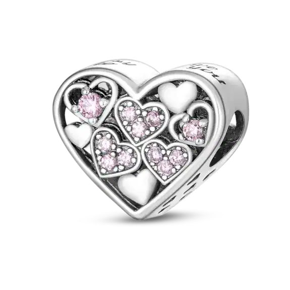 Charm in Argento 925 Compatibile con bracciale Pandora (Collezione Cuore) - KJC238