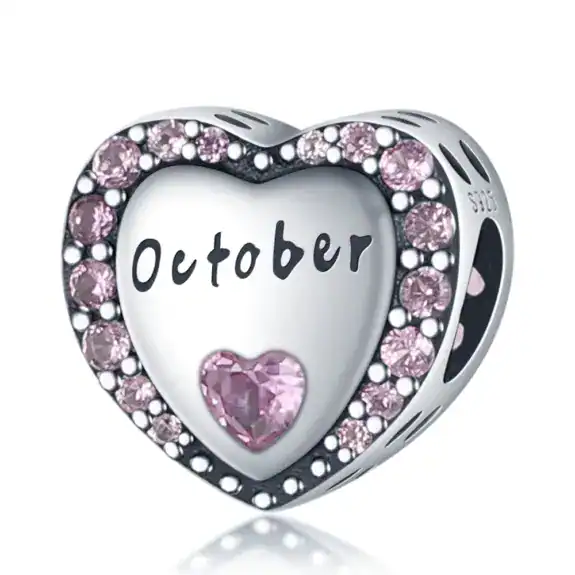 Charm in Argento 925 Compatibile con bracciale Pandora (Collezione Cuore) - PAC1034-10