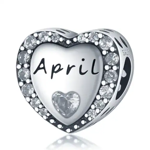 Charm in Argento 925 Compatibile con bracciale Pandora (Collezione Cuore) - PAC1034-4