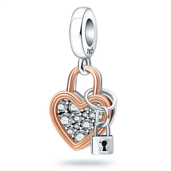 Charm in Argento 925 Compatibile con bracciale Pandora (Collezione Cuore) - CMS1728