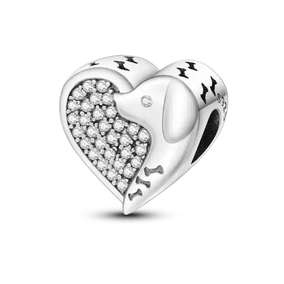 Charm in Argento 925 Compatibile con bracciale Pandora (Collezione Cuore) - KJC255