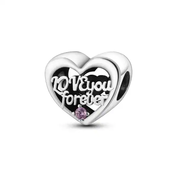 Charm in Argento 925 Compatibile con bracciale Pandora (Collezione Cuore) - KJC277