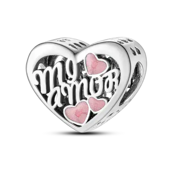 Charm in Argento 925 Compatibile con bracciale Pandora (Collezione Cuore) - KJC369