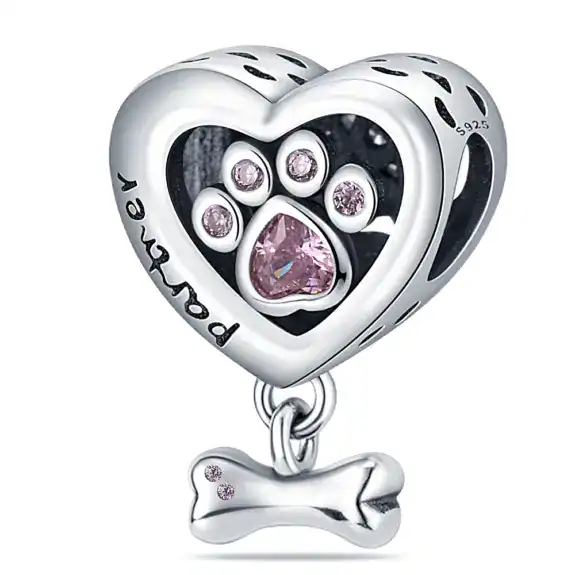 Charm in Argento 925 Compatibile con bracciale Pandora (Collezione Cuore) - PAC172