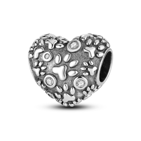 Charm in Argento 925 Compatibile con bracciale Pandora (Collezione Cuore) - KJC214