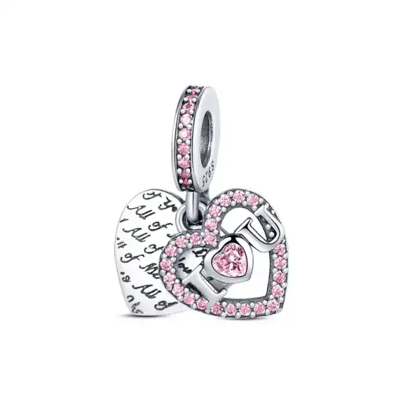 Charm in Argento 925 Compatibile con bracciale Pandora (Collezione Cuore) - KJC013