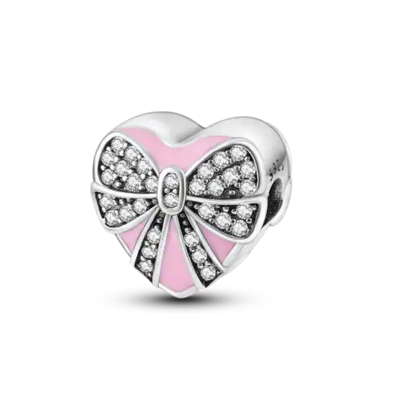 Charm in Argento 925 Compatibile con bracciale Pandora (Collezione Cuore) - KJC343