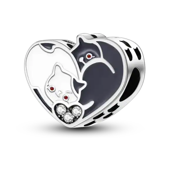 Charm in Argento 925 Compatibile con bracciale Pandora (Collezione Cuore) - KJC232