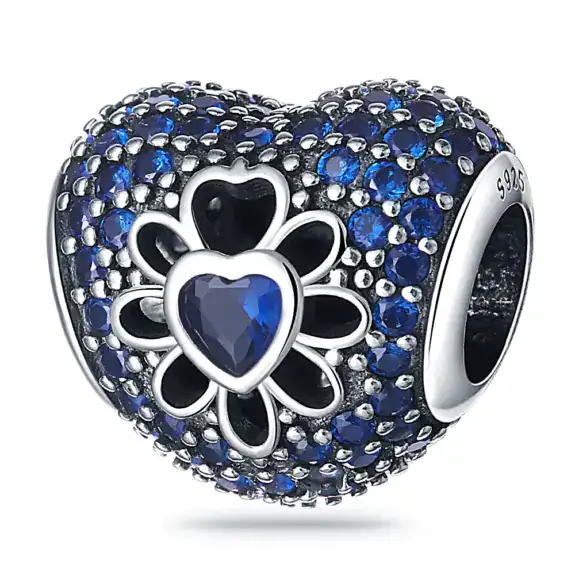Charm in Argento 925 Compatibile con bracciale Pandora (Collezione Cuore) - PAC1089