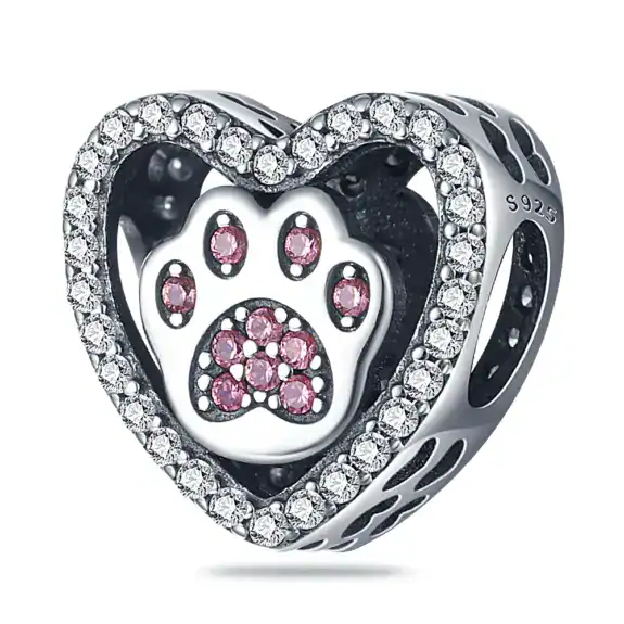 Charm in Argento 925 Compatibile con bracciale Pandora (Collezione Cuore) - PAC194
