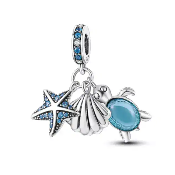 Charm in Argento 925 compatibile con bracciale Pandora (Collezione Oceano) - KJC287