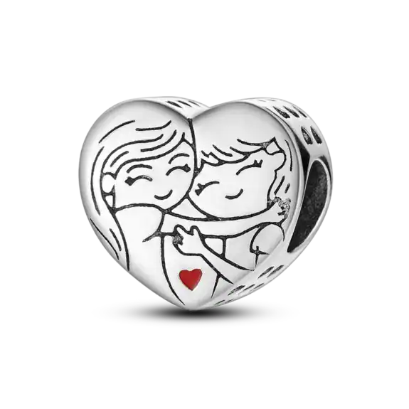 Charm in Argento 925 Compatibile con bracciale Pandora (Collezione Cuore) - KJC370