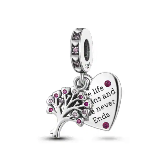 Charm in Argento 925 Compatibile con bracciale Pandora (Collezione Cuore) - KJC278