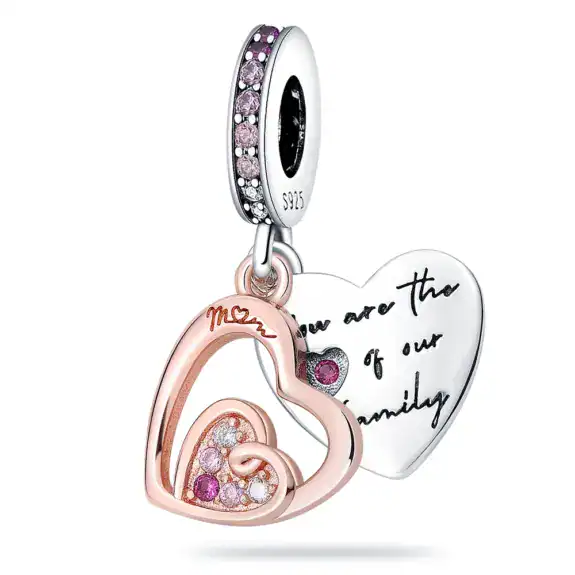 Charm in Argento 925 Compatibile con bracciale Pandora (Collezione Cuore) - CMS1734