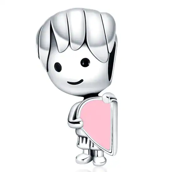Charm in Argento 925 Compatibile con bracciale Pandora (Collezione Cuore) - PAC044-1