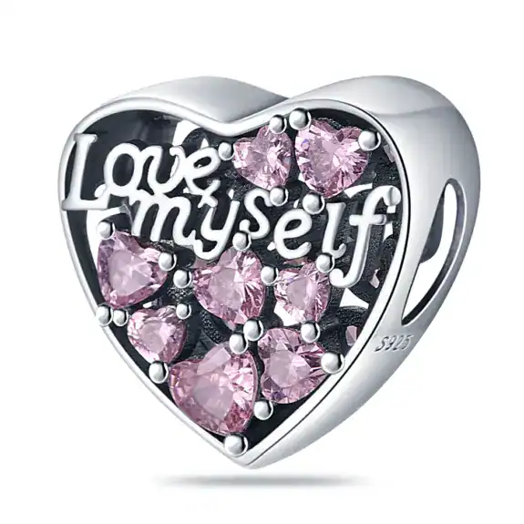 Charm in Argento 925 Compatibile con bracciale Pandora (Collezione Cuore) - PAC203