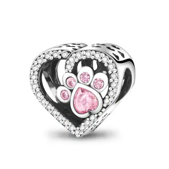 Charm in Argento 925 Compatibile con bracciale Pandora (Collezione Cuore) - KJC048