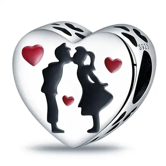 Charm in Argento 925 Compatibile con bracciale Pandora (Collezione Cuore) - PAC149