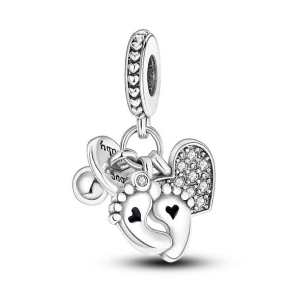 Charm in Argento 925 Compatibile con bracciale Pandora (Festa della Mamma) - KJC239