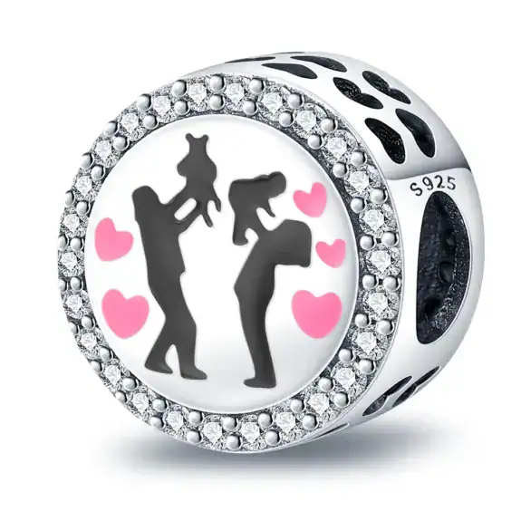 Charm in Argento 925 Compatibile con bracciale Pandora (Festa della Mamma) - PAC243