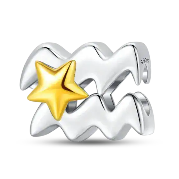 Charm in Argento 925 Compatibile con bracciale Pandora (Collezione Zodiaco) - PAC865-11