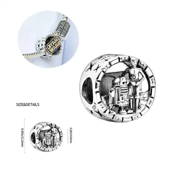 Charm in Argento 925 compatibile con bracciale Pandora (Collezione Disney) - S11