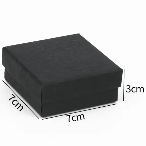 Scatola per Gioielli Nera - Confezione Regalo - box 2-7x7x3cm