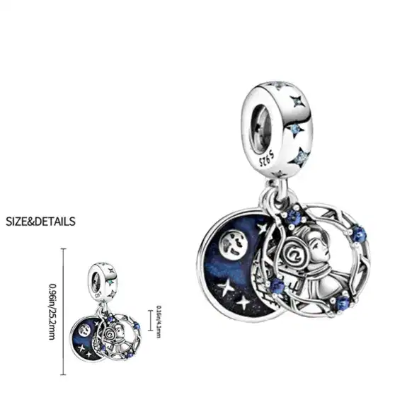 Charm in Argento 925 compatibile con bracciale Pandora (Collezione Disney) - S7