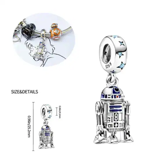 Charm in Argento 925 compatibile con bracciale Pandora (Collezione Disney) - S6