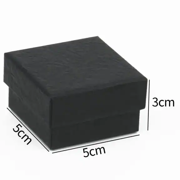 Scatola per Gioielli Nera - Confezione Regalo - box 1-5x5x3cm