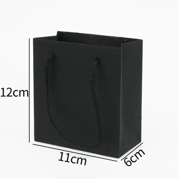 Scatola per Gioielli Nera - Confezione Regalo - bag size-12x11x6cm