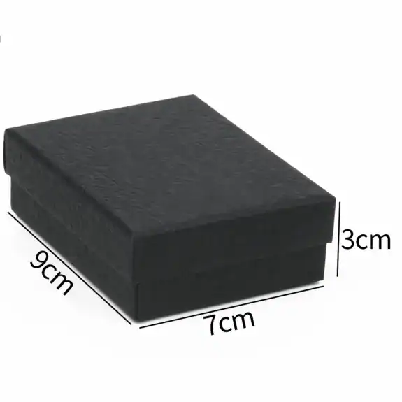 Scatola per Gioielli Nera - Confezione Regalo - box 3-9x7x3cm