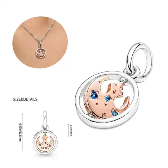 Charm in Argento 925 compatibile con bracciale Pandora (Collezione Disney) - S21