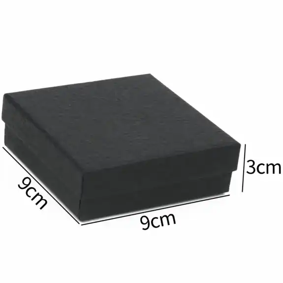 Scatola per Gioielli Nera - Confezione Regalo - box 4-9x9x3cm