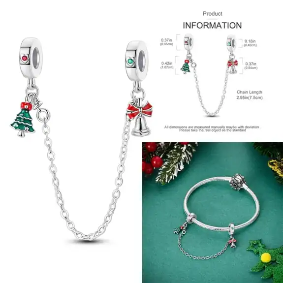 Charm in Argento 925 Compatibile con bracciale Pandora (Collezione Natale) - KTC1377