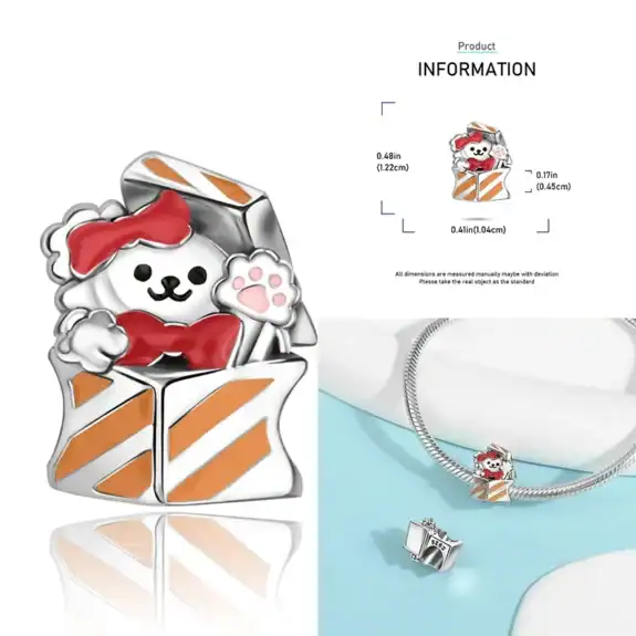 Charm in Argento 925 Compatibile con bracciale Pandora (Collezione Natale) - OMT983