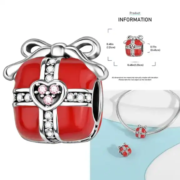 Charm in Argento 925 Compatibile con bracciale Pandora (Collezione Natale) - OMT969