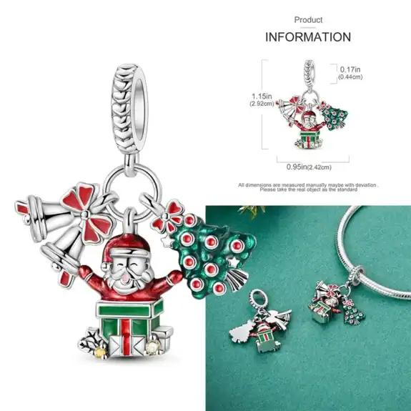 Charm in Argento 925 Compatibile con bracciale Pandora (Collezione Natale) - KTC1361