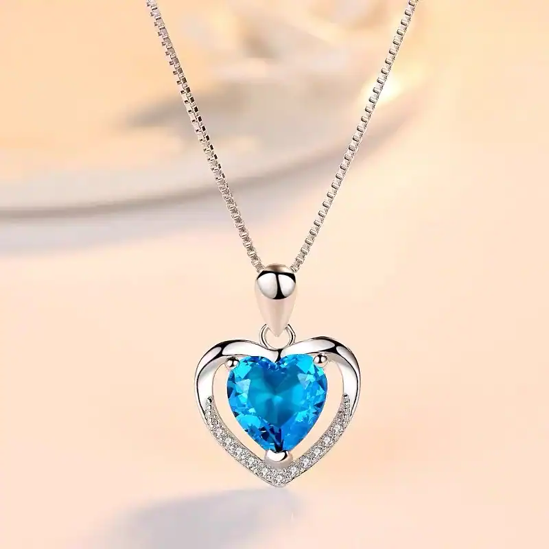 Collana Punto Luce a Cuore con Zirconia Cubica in Argento925 - immagine 3