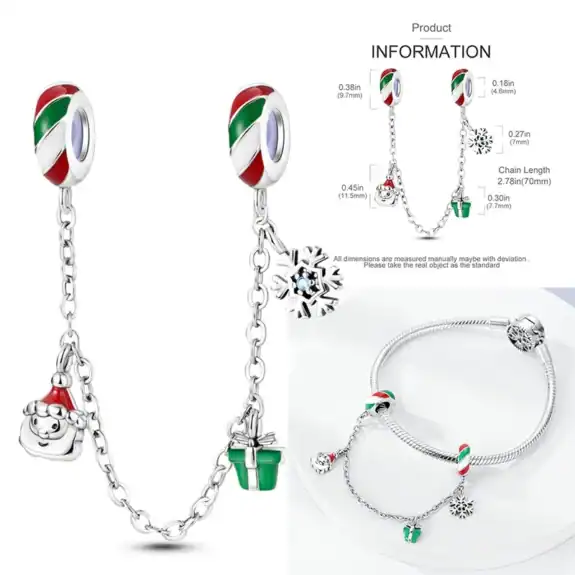 Charm in Argento 925 Compatibile con bracciale Pandora (Collezione Natale) - KTC904