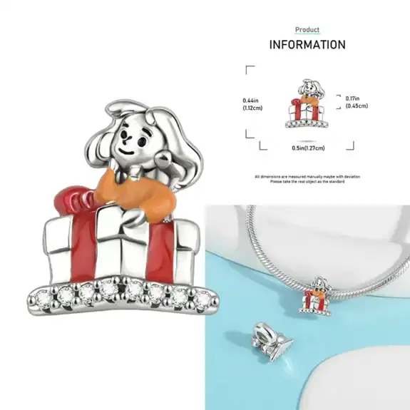 Charm in Argento 925 Compatibile con bracciale Pandora (Collezione Natale) - OMT986