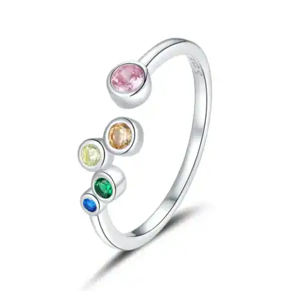 Anello in Argento925 regolabile con Zirconia Cubica - CTR149
