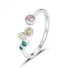 Anello in Argento925 regolabile con Zirconia Cubica - CTR149