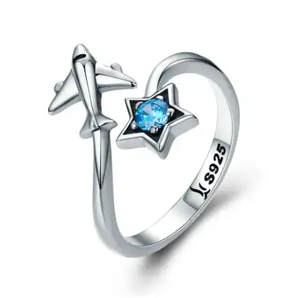 Anello in Argento925 regolabile con Zirconia Cubica - CQR322