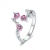 Anello in Argento925 regolabile con Zirconia Cubica - CTR022